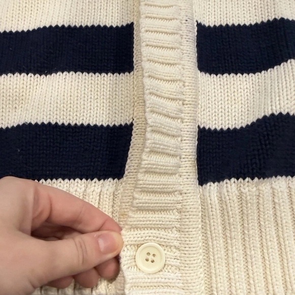 Vintage Ole Miss Rare Embroidered Cable Knit Jacket College Football Stripe Med - Picture 11 of 16